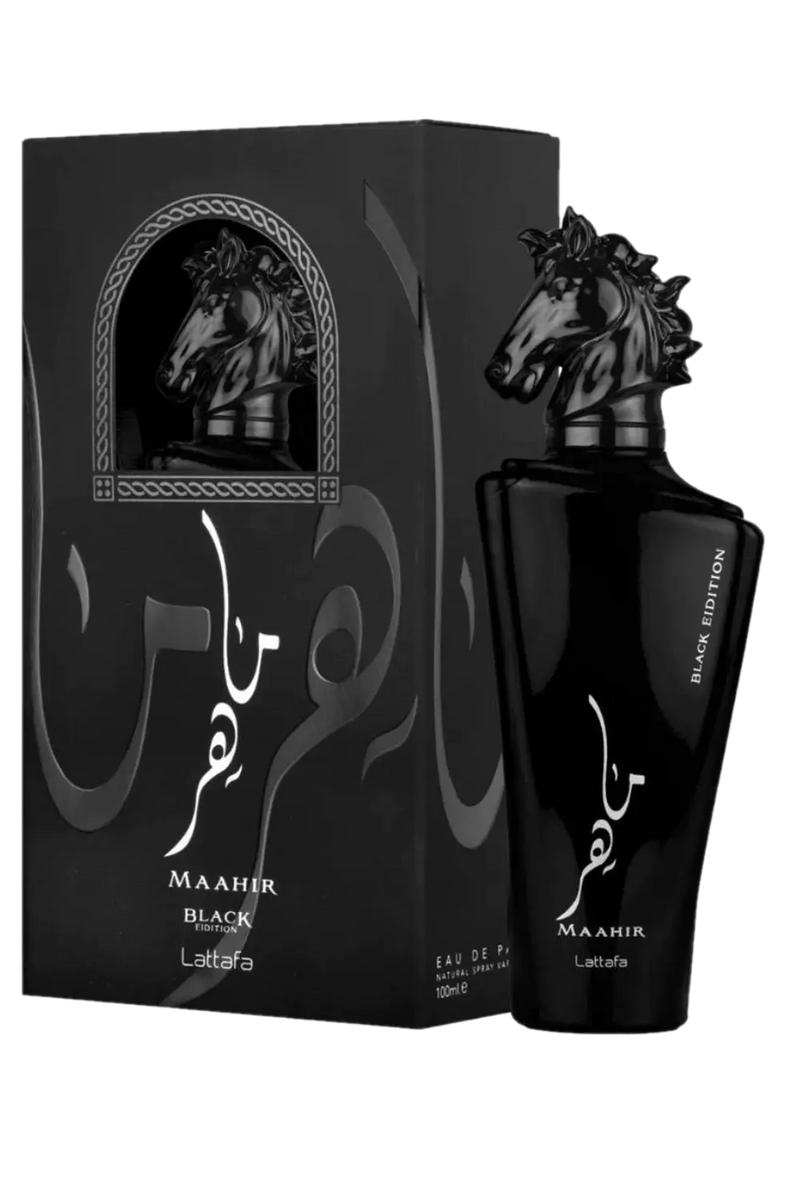 Maahir Black Edition Lattafa Perfumes Eau de Parfum - Perfume Unissex 100ml