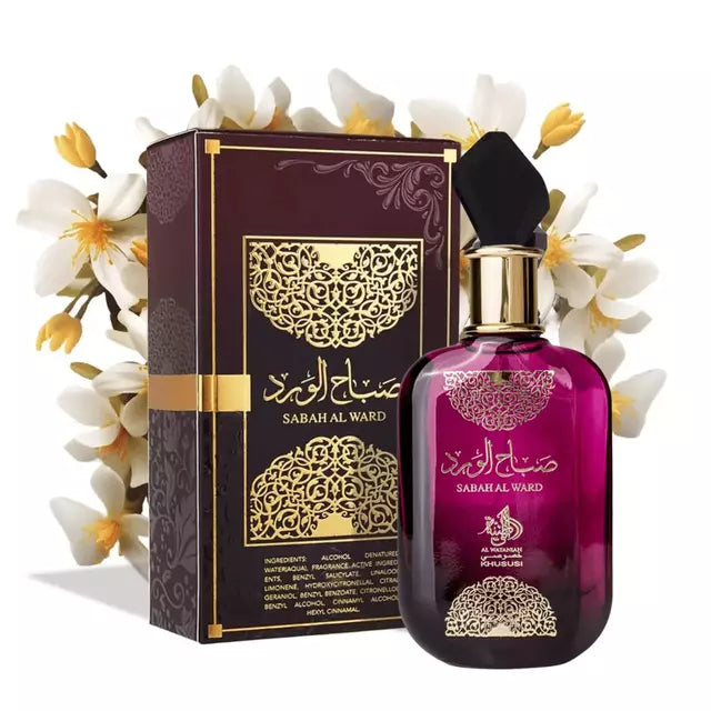 Perfume Árabe Feminino Al Wataniah Sabah Al Ward Eau De Parfum 100ml